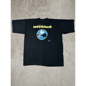 Vintage Mens Tshitr 80s 25 Jahre Woodstock Music Rock Festival Made USA, Size XL